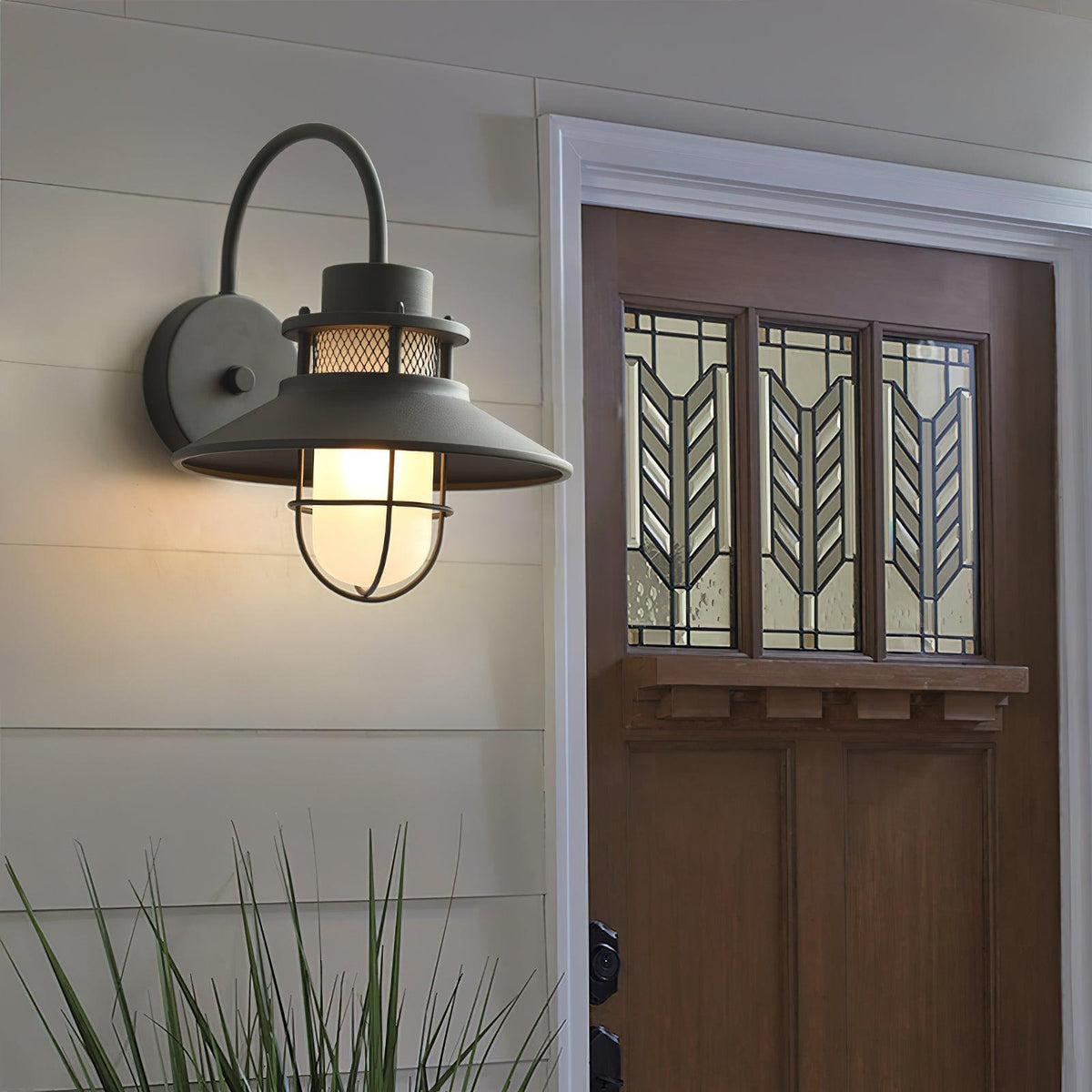 Felix Outdoor Wall Lamp – Industrial Cage Wall Light, Weatherproof Metal