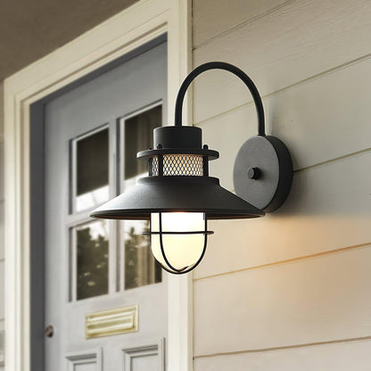 Felix Outdoor Wall Lamp – Industrial Cage Wall Light, Weatherproof Metal