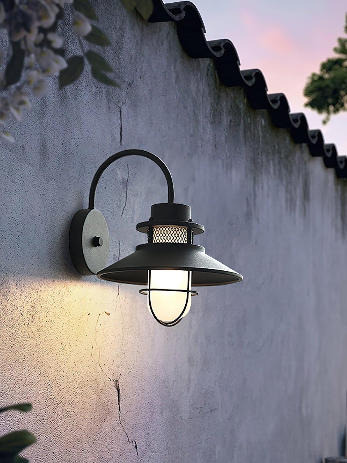 Felix Outdoor Wall Lamp – Industrial Cage Wall Light, Weatherproof Metal