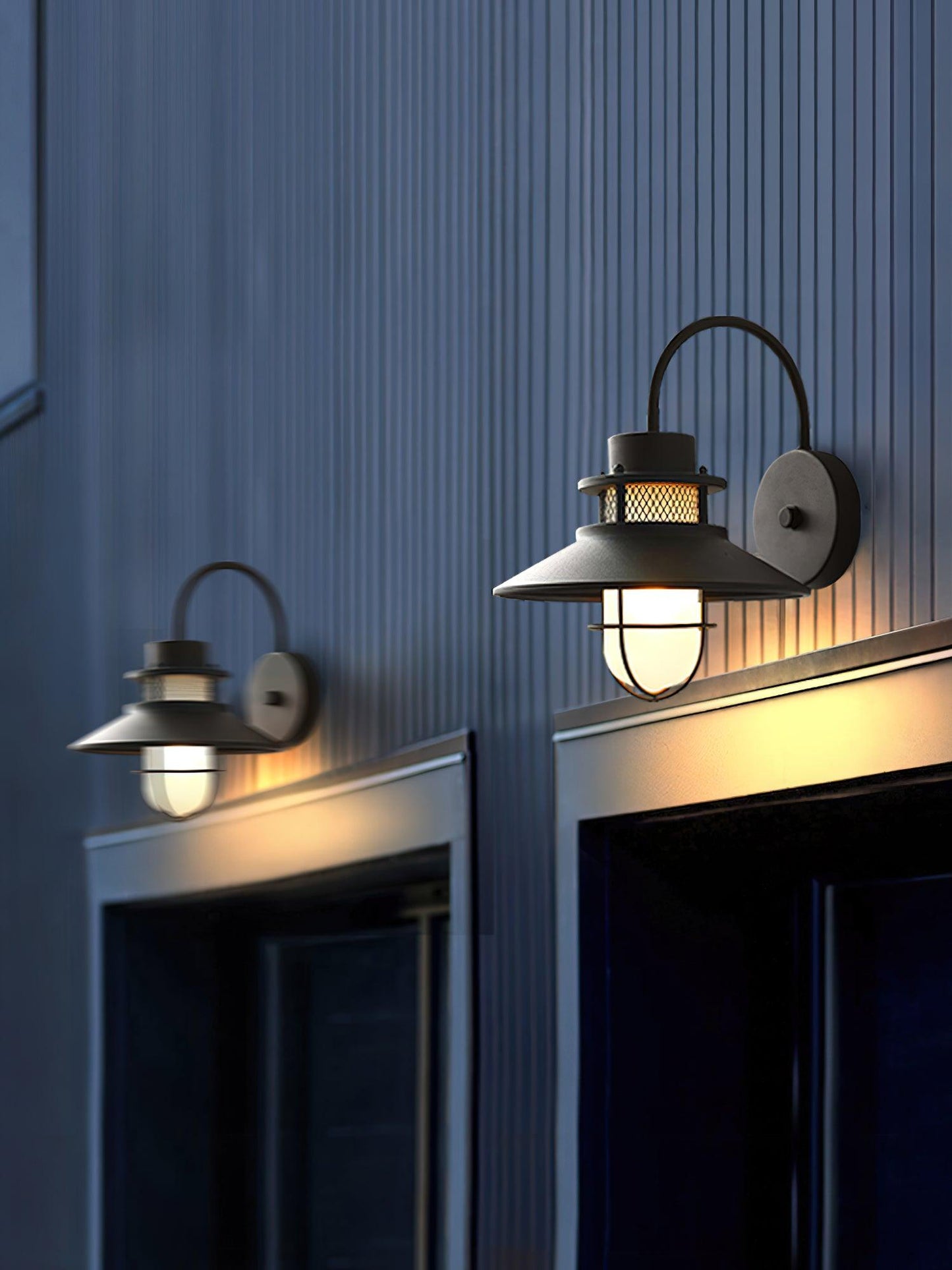 Felix Outdoor Wall Lamp – Industrial Cage Wall Light, Weatherproof Metal