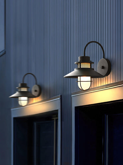 Felix Outdoor Wall Lamp – Industrial Cage Wall Light, Weatherproof Metal