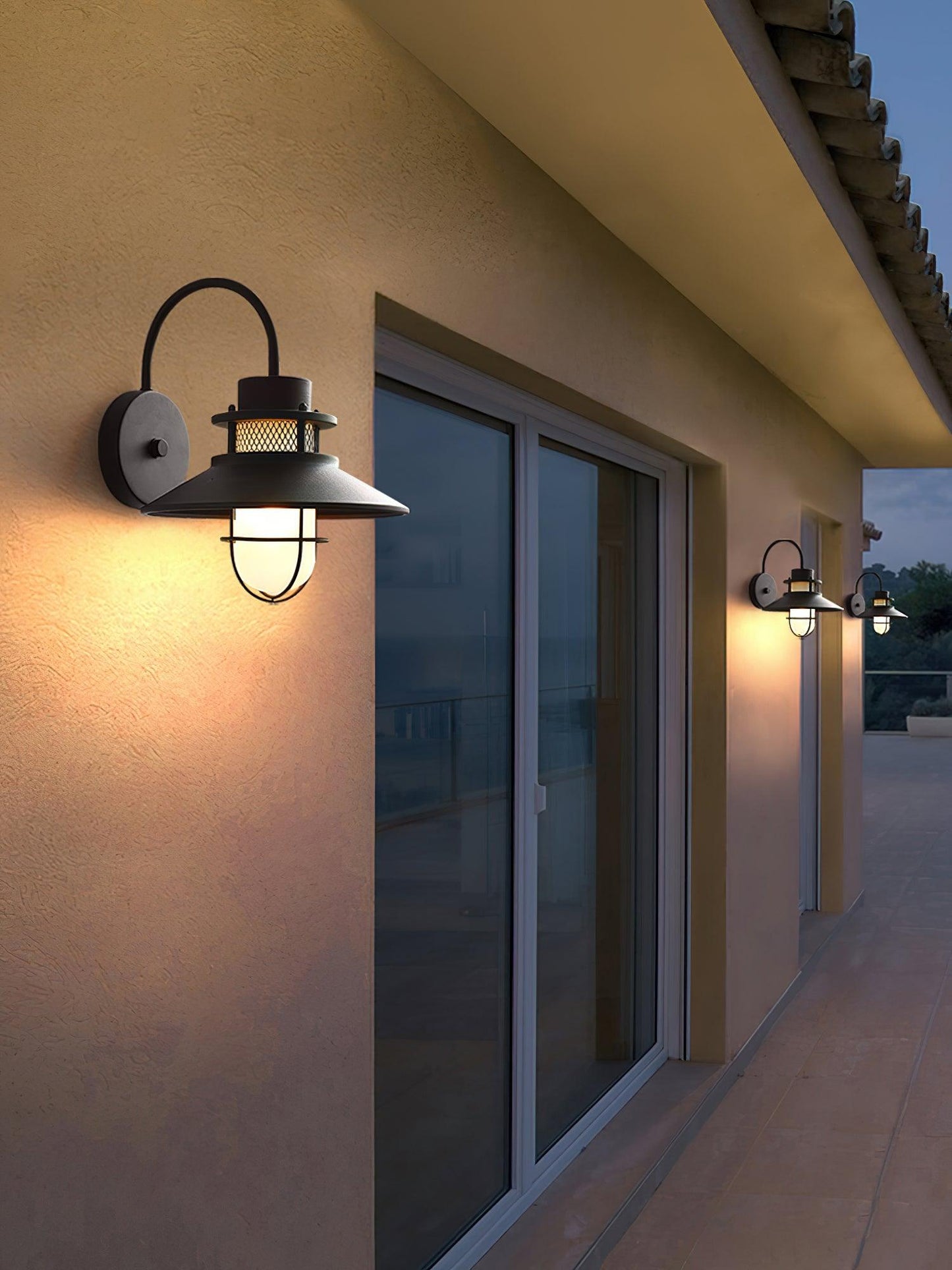 Felix Outdoor Wall Lamp – Industrial Cage Wall Light, Weatherproof Metal