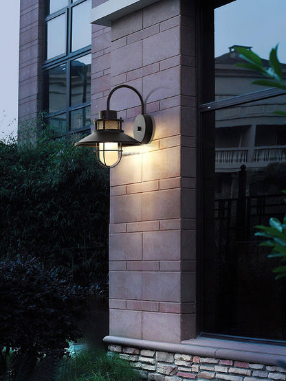 Felix Outdoor Wall Lamp – Industrial Cage Wall Light, Weatherproof Metal