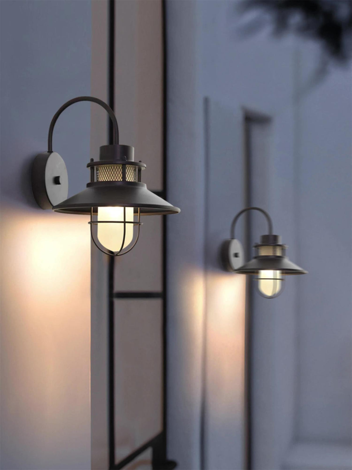Felix Outdoor Wall Lamp – Industrial Cage Wall Light, Weatherproof Metal