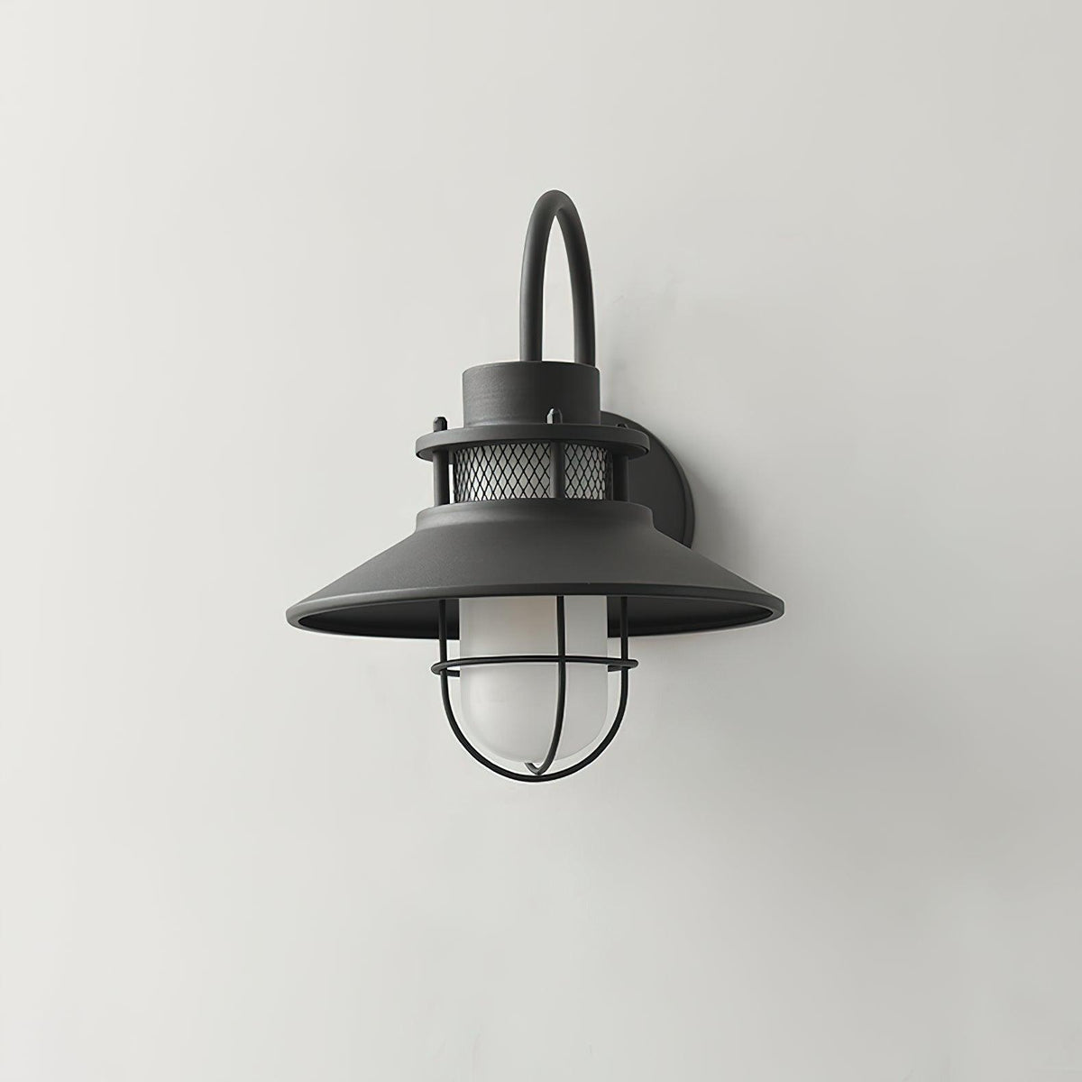 Felix Outdoor Wall Lamp – Industrial Cage Wall Light, Weatherproof Metal