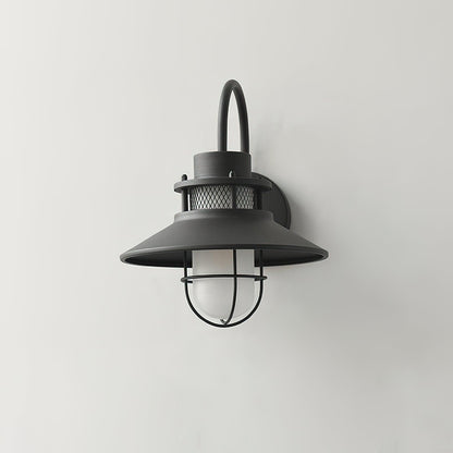 Felix Outdoor Wall Lamp – Industrial Cage Wall Light, Weatherproof Metal
