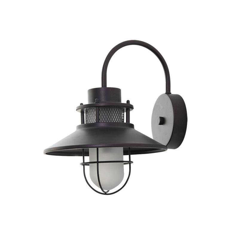 Felix Outdoor Wall Lamp – Industrial Cage Wall Light, Weatherproof Metal