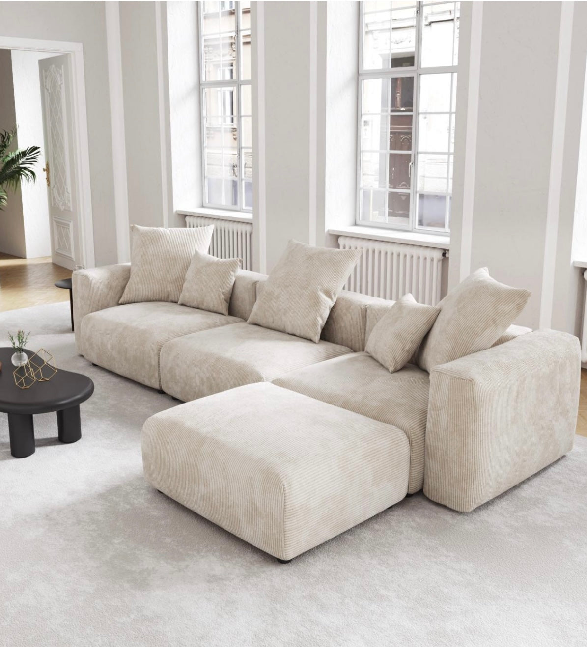 Yana Corduroy Cloud Modular Sofa