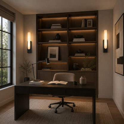 Alabaster Flush Wall Light | Minimalist Integrated LED Sconce