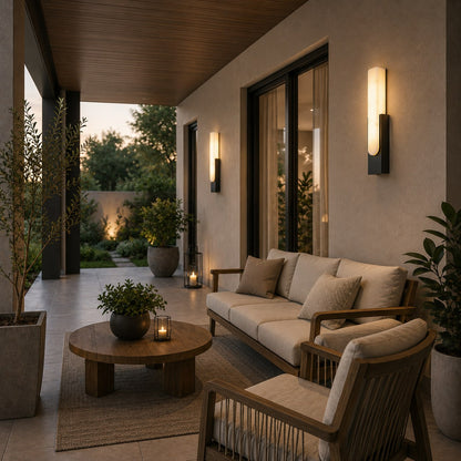 Alabaster Flush Wall Light | Minimalist Integrated LED Sconce