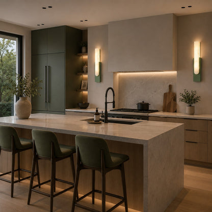 Alabaster Flush Wall Light | Minimalist Integrated LED Sconce