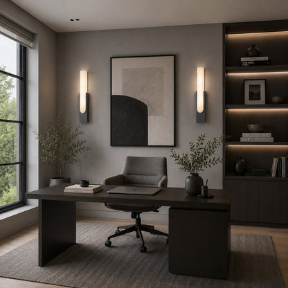 Alabaster Flush Wall Light | Minimalist Integrated LED Sconce
