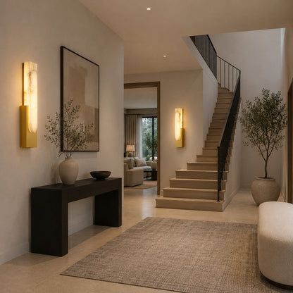Alabaster Flush Wall Light | Minimalist Integrated LED Sconce