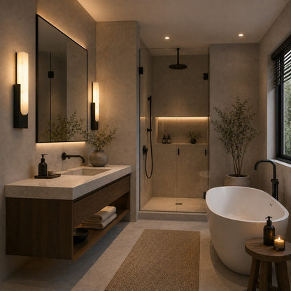 Alabaster Flush Wall Light | Minimalist Integrated LED Sconce