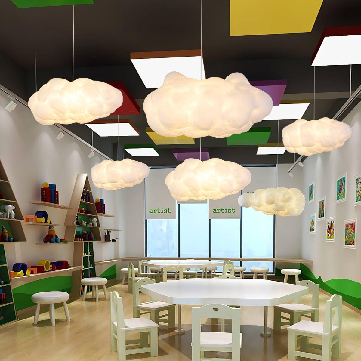 Cloud Pendant Light | Fabric Shade Soft Diffused Ceiling Lamp