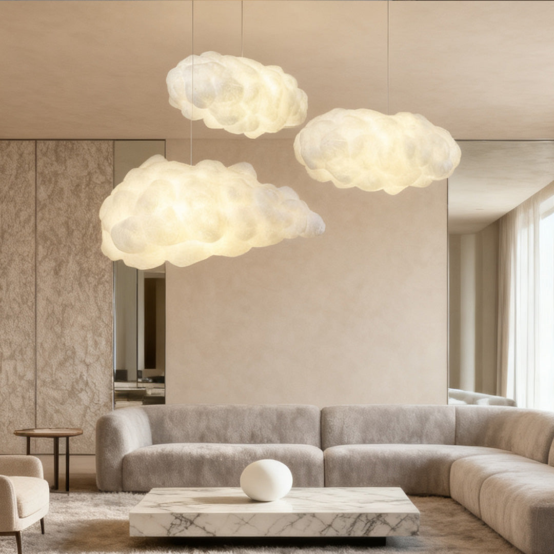 Cloud Pendant Light | Fabric Shade Soft Diffused Ceiling Lamp