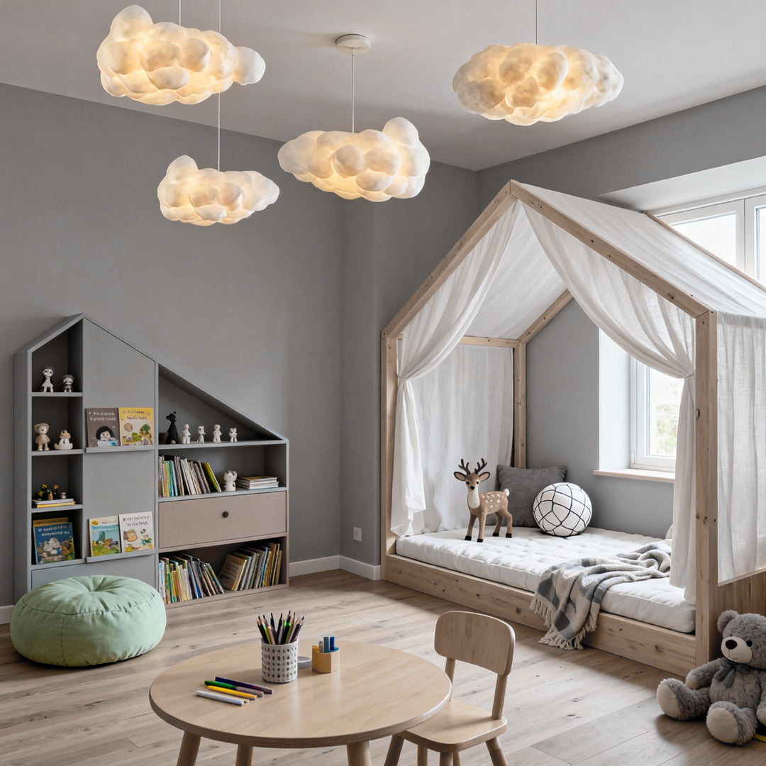 Cloud Pendant Light | Fabric Shade Soft Diffused Ceiling Lamp