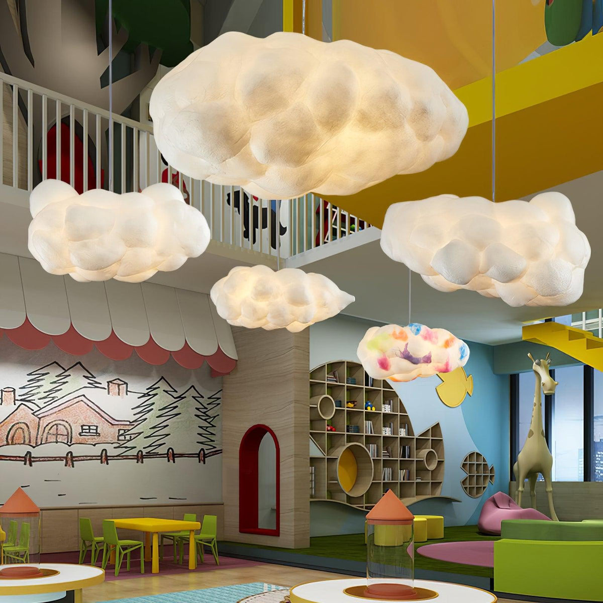Cloud Pendant Light | Fabric Shade Soft Diffused Ceiling Lamp
