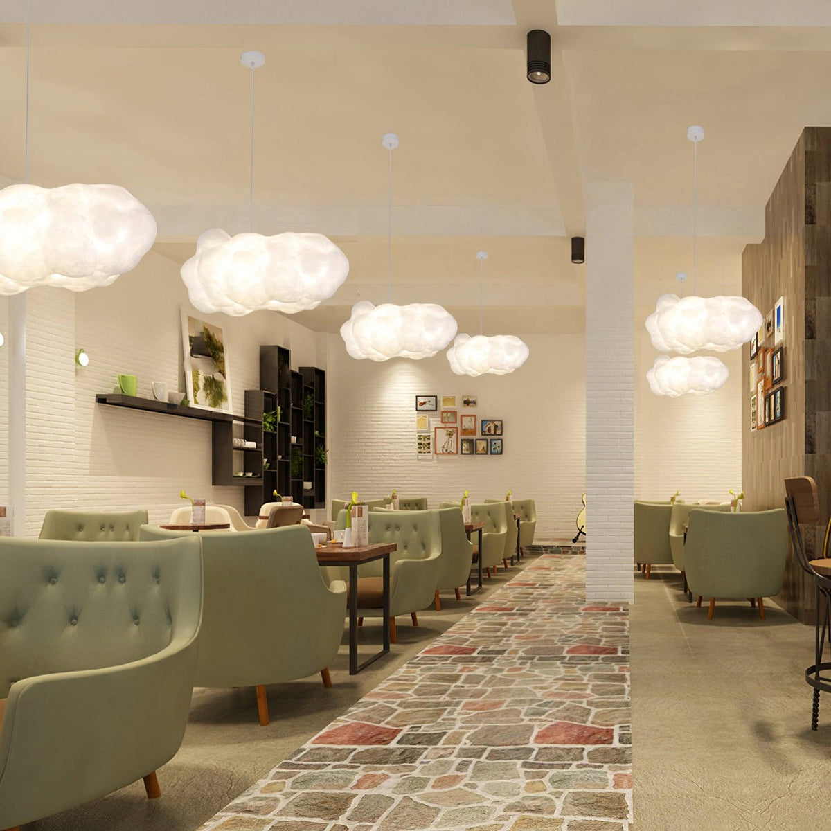 Cloud Pendant Light | Fabric Shade Soft Diffused Ceiling Lamp