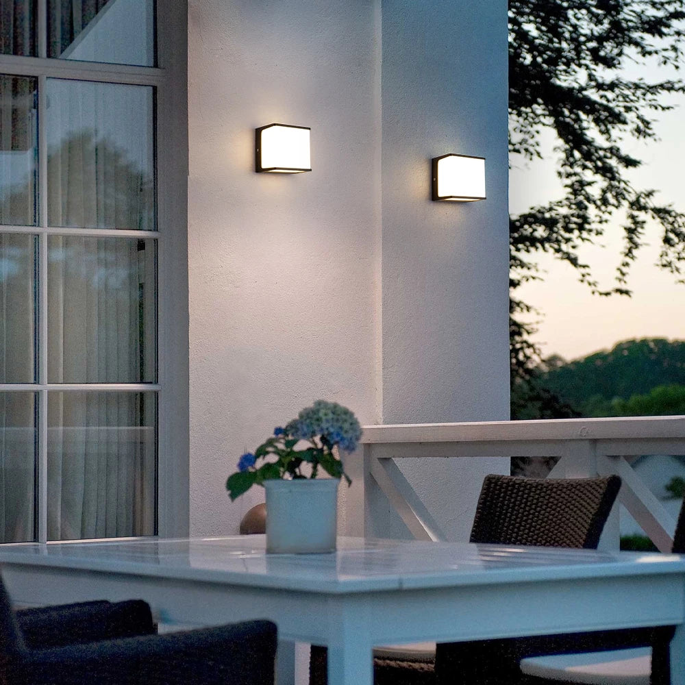 AeroCube Outdoor Wall Light – Modern Square LED Wall Lamp, IP65 Waterproof