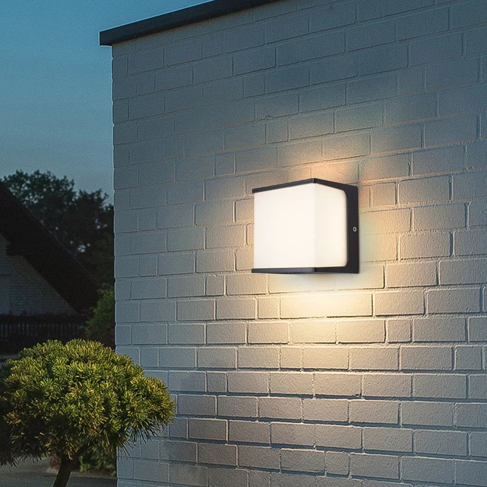 AeroCube Outdoor Wall Light – Modern Square LED Wall Lamp, IP65 Waterproof