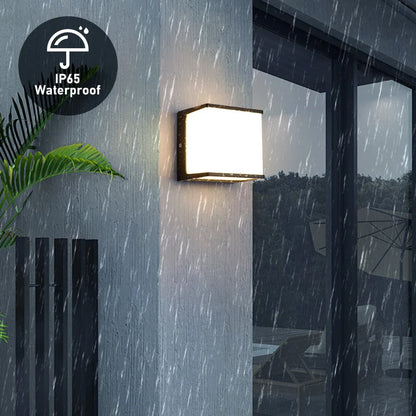 AeroCube Outdoor Wall Light – Modern Square LED Wall Lamp, IP65 Waterproof