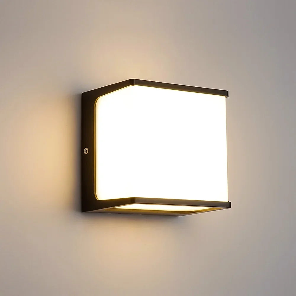 AeroCube Outdoor Wall Light – Modern Square LED Wall Lamp, IP65 Waterproof