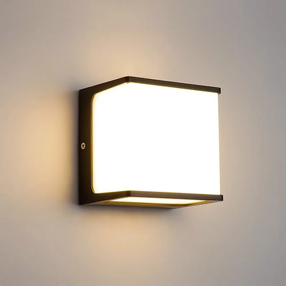 AeroCube Outdoor Wall Light – Modern Square LED Wall Lamp, IP65 Waterproof
