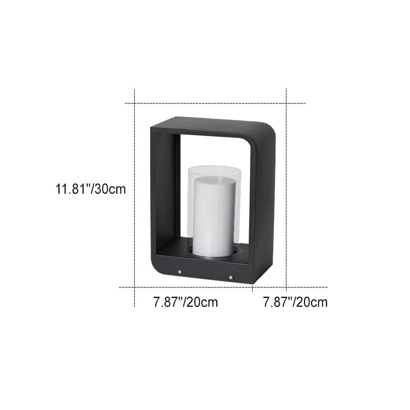 Modern Square Outdoor LED Light – Solar Wall & Path Lamp, Waterproof Aluminum