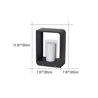 Modern Square Outdoor LED Light – Solar Wall & Path Lamp, Waterproof Aluminum