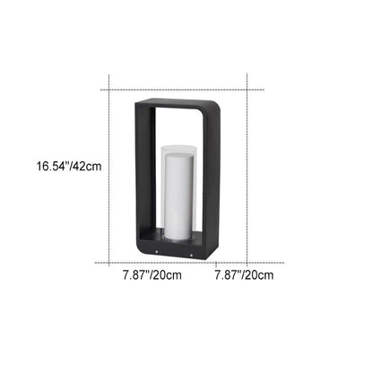 Modern Square Outdoor LED Light – Solar Wall & Path Lamp, Waterproof Aluminum