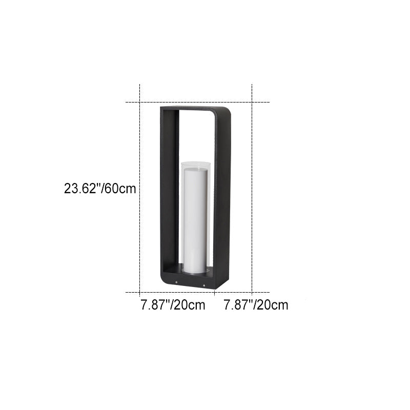 Modern Square Outdoor LED Light – Solar Wall & Path Lamp, Waterproof Aluminum