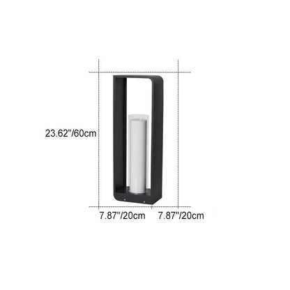 Modern Square Outdoor LED Light – Solar Wall & Path Lamp, Waterproof Aluminum
