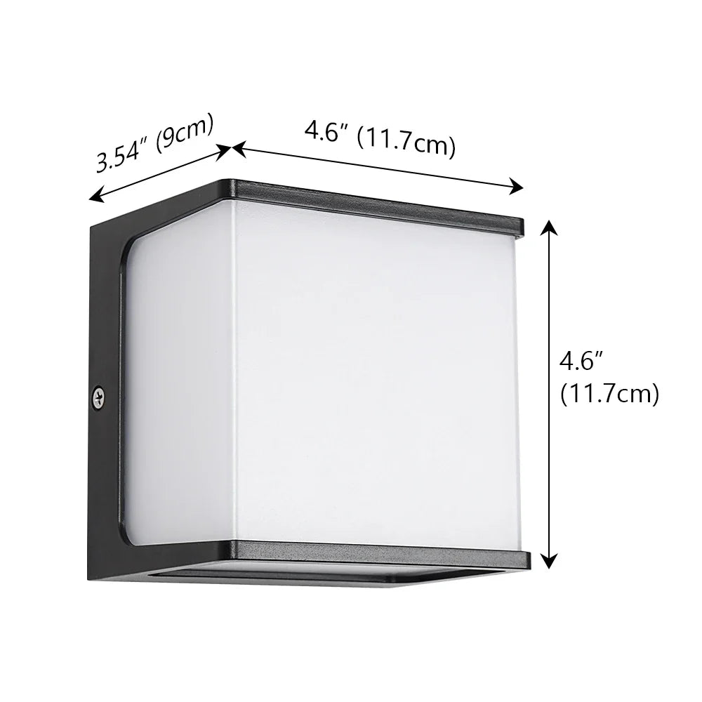 AeroCube Outdoor Wall Light – Modern Square LED Wall Lamp, IP65 Waterproof
