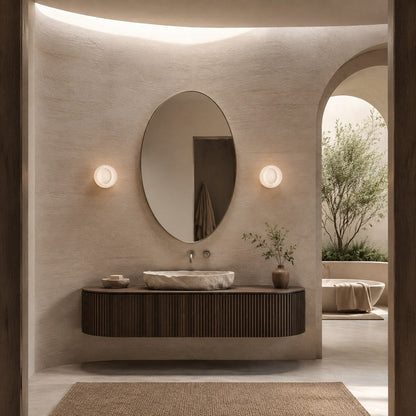 Circular Aluminum Wall Light | Minimalist Warm LED Sconce