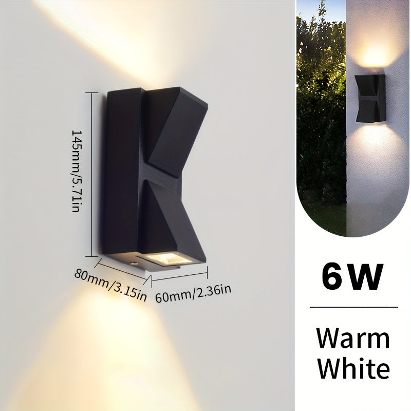 Modern LED Outdoor Wall Light – 3W/6W Waterproof Porch Lamp, Warm or Cool White