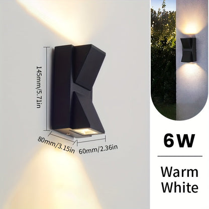 Modern LED Outdoor Wall Light – 3W/6W Waterproof Porch Lamp, Warm or Cool White