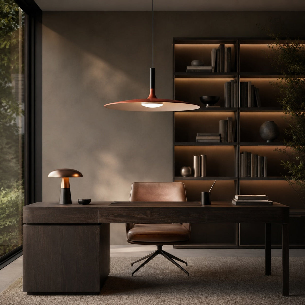 Concrete Pendant Light | Dimmable LED Kitchen Island Fixture