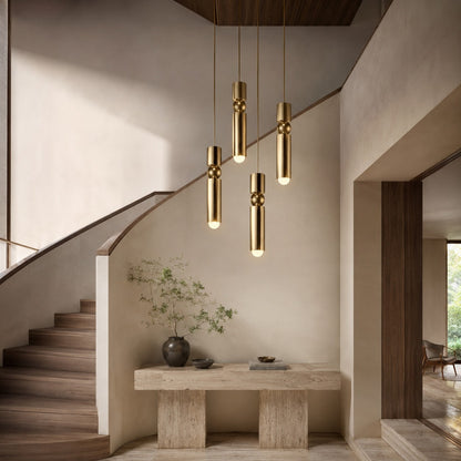 Geometric Black Pendant Light | Adjustable Dimmable LED Lamp