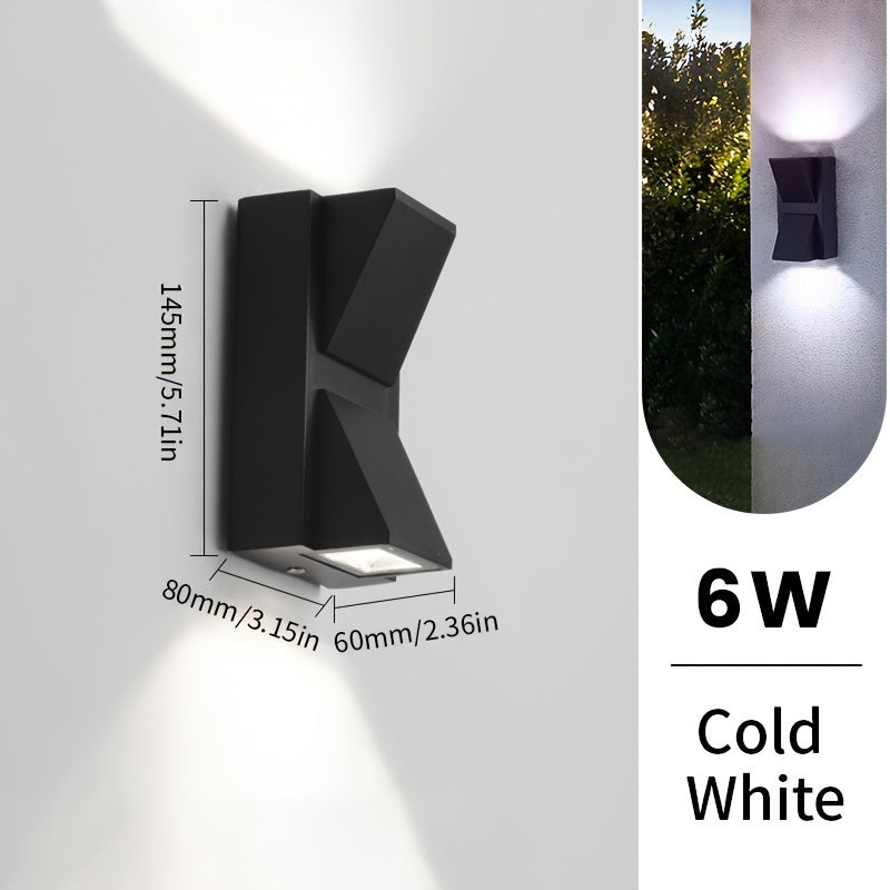 Modern LED Outdoor Wall Light – 3W/6W Waterproof Porch Lamp, Warm or Cool White