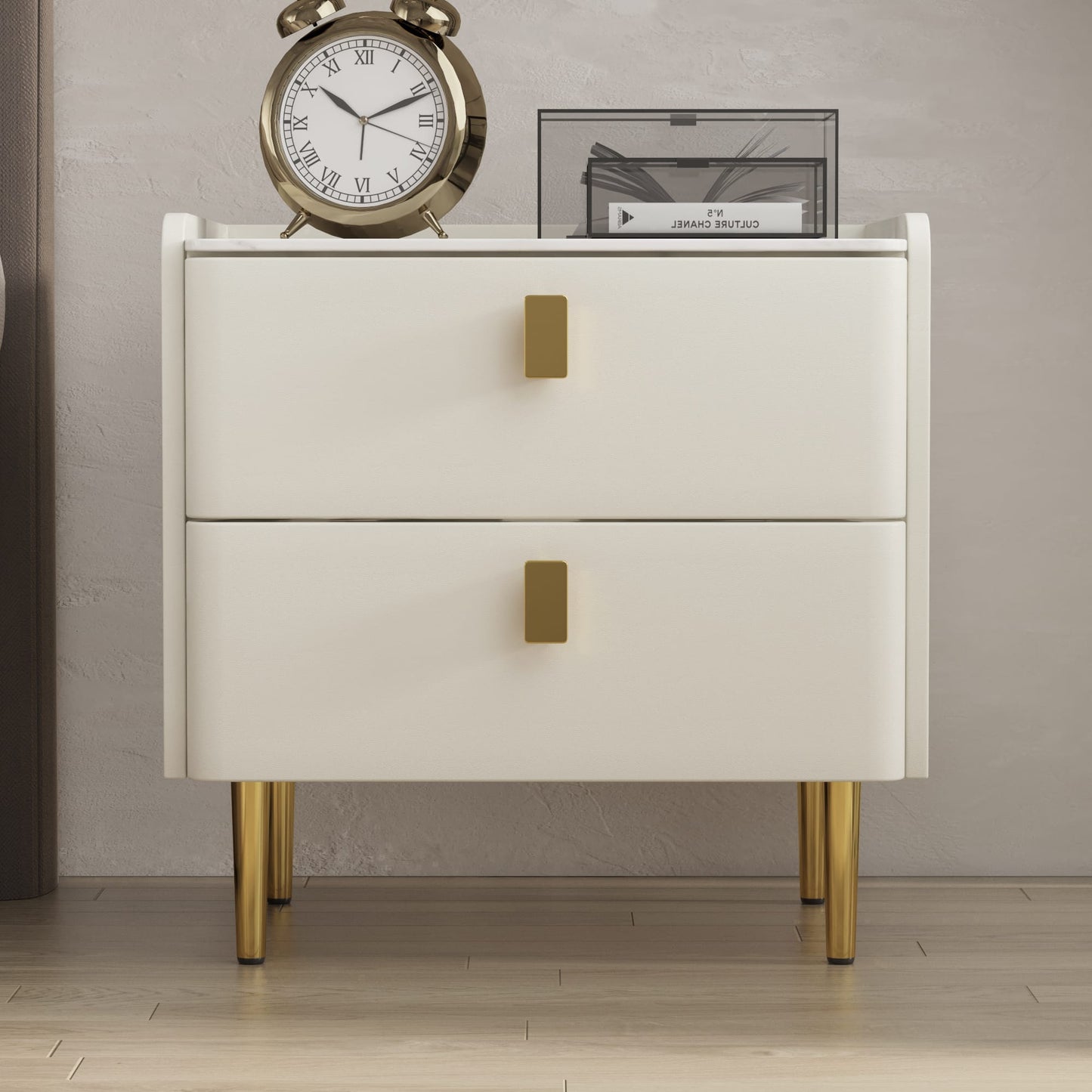 Keno Modern Bedside Table with 2 Drawers