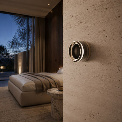 Circular Aluminum Wall Light | Minimalist Warm LED Sconce