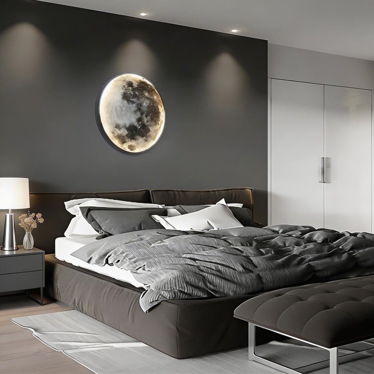 LED Wall Sconce | Iron Frame Acrylic 3-Color Dimmable Light