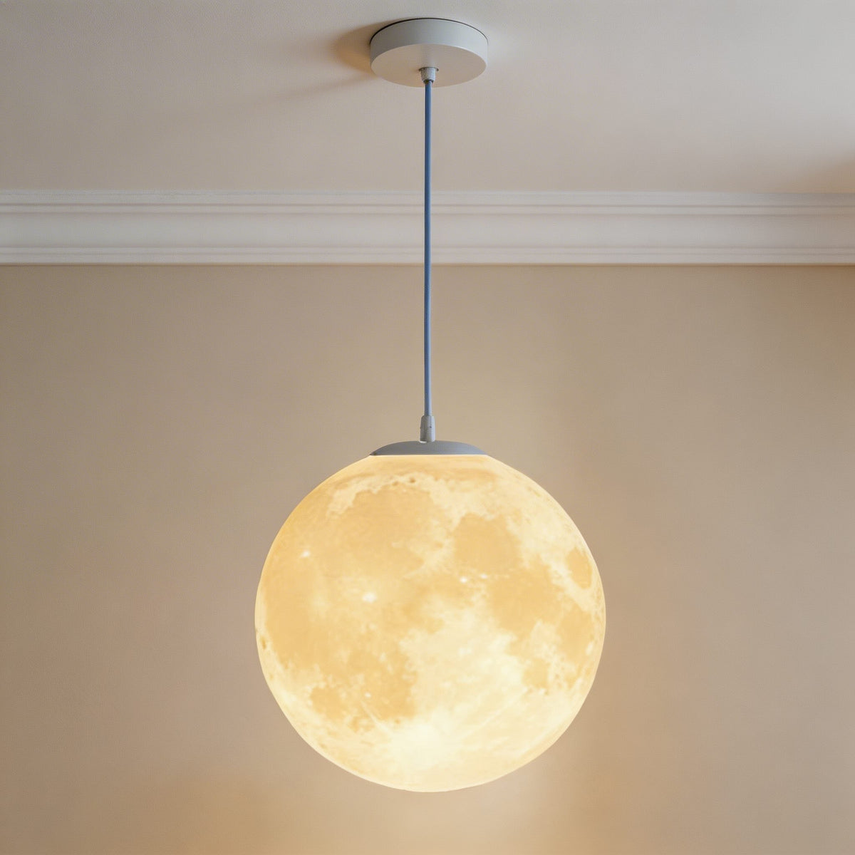 Moon Globe Pendant Light | Modern Adjustable Hanging Lamp
