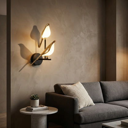 Nordic Bird Wall Sconce | Dimmable LED Glass Shade Light