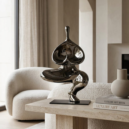 Polished Resin Abstract Sculpture – 12.6" Tall Statement Piece