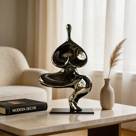 Polished Resin Abstract Sculpture – 12.6" Tall Statement Piece