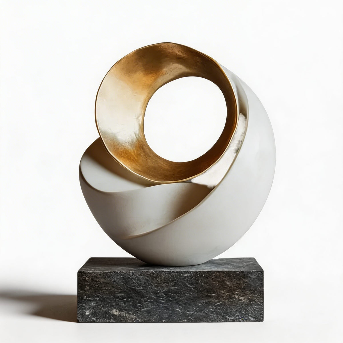 Abstract Balance Resin Sculpture – Minimalist Desk and Shelf Decor