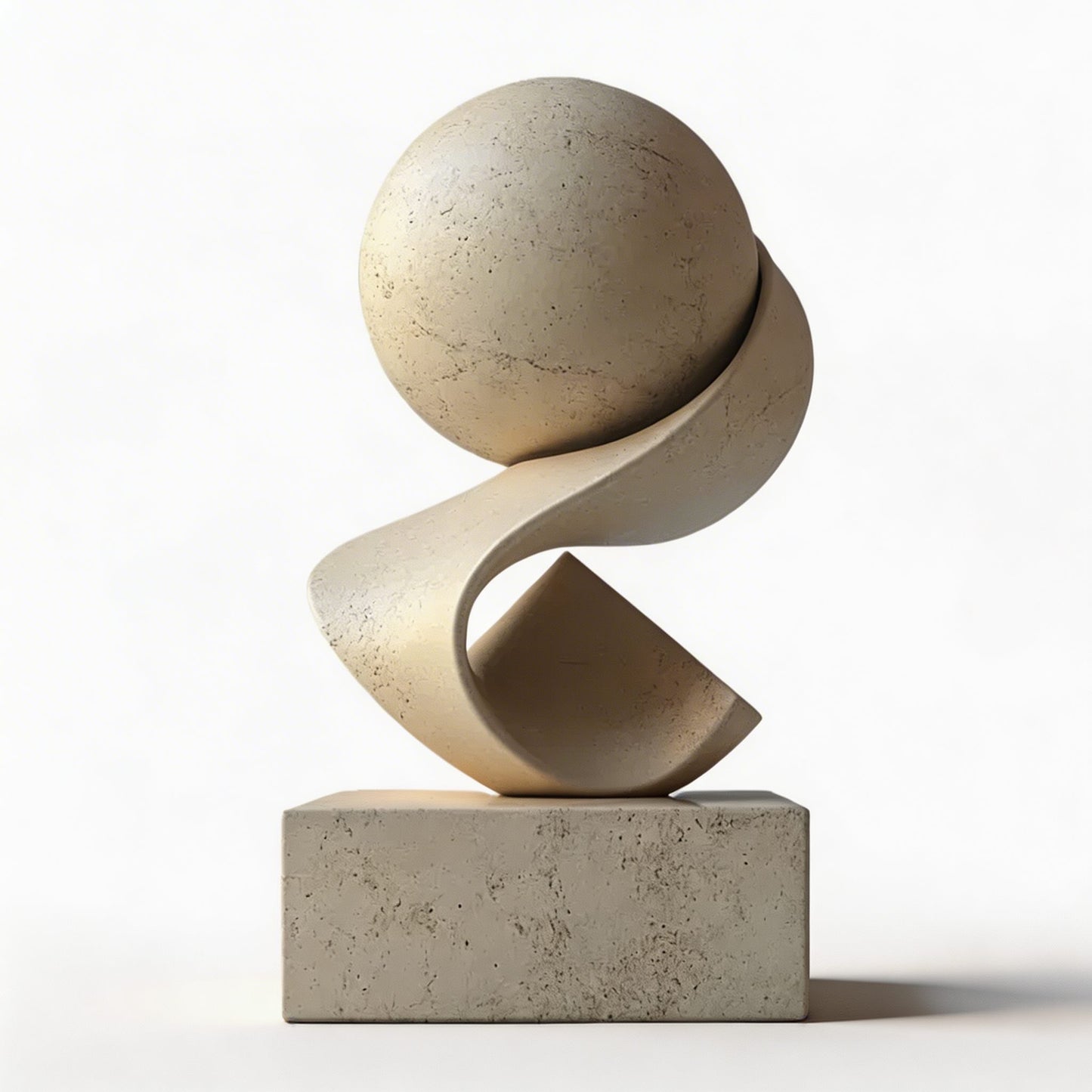 Abstract Balance Resin Sculpture – Minimalist Desk and Shelf Decor