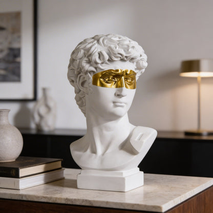 David Head Bust Sculpture – Modern Abstract Art Statue